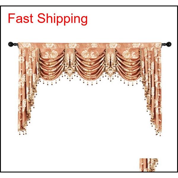 

european luxury jacquard window blackout valance royal pelmet lambrequins valances for qylmna packing2010