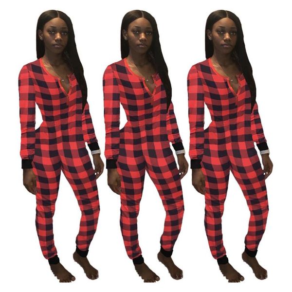 

women bodysuit jumpsuit plaid rompers v-neck patchwork jumpsuits checkered one piece pants oneises siamese trousers pajamas e120803, White