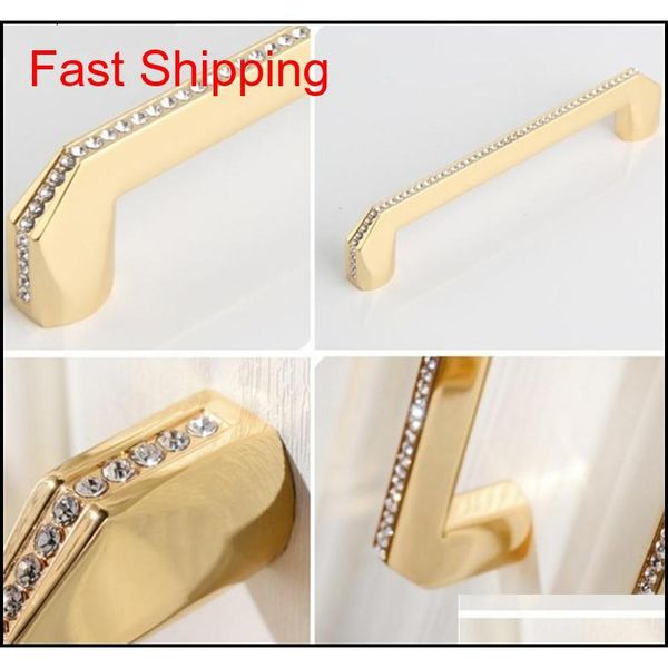 

24k gold or chrome czech crystal drawer cabinet knobs wardrobe door handle furniture knobs pull handles jllozh xmh_home