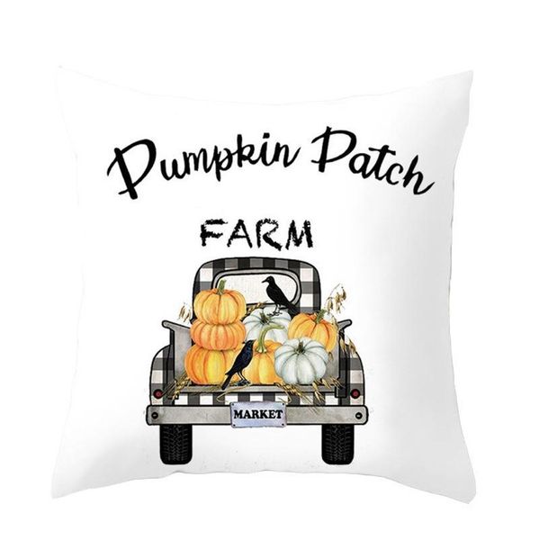 

thanksgiving decorative pillowcase 45*45 cm pumpkin letters printing living room sofa cushion cover home chair jllowa fight2010