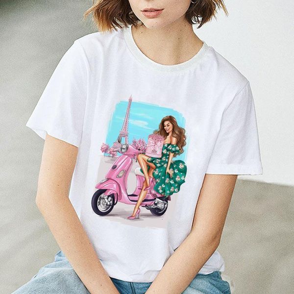

new women t-shirts casual harajuku cute printed tee summer female t shirt short sleeve t shirt for women clothing, White