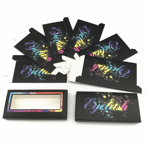 

new styles packaging wholesale lashes boxes soft paper packaging with trays for 10 25mm eyelash diy custom logo flash eyelashes wmthau