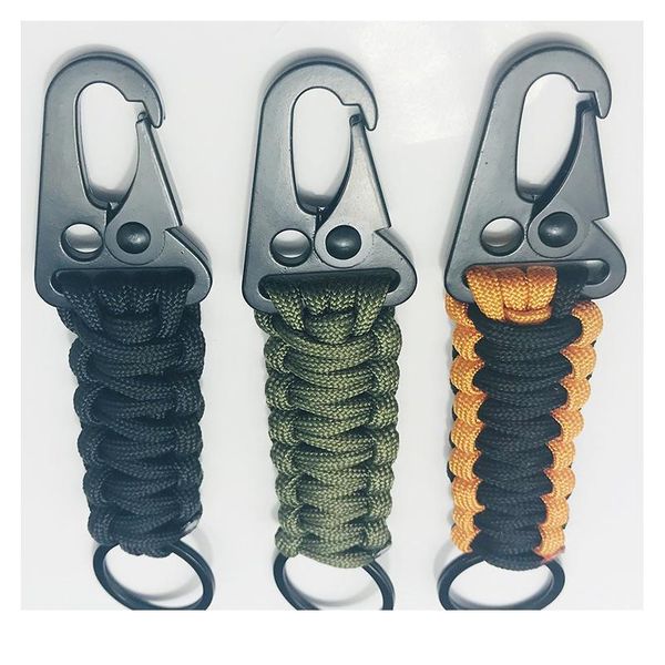 

edc rope keychain outdoor camping survival kit military parachute cord emergency knot key chain ring camping c jllssf