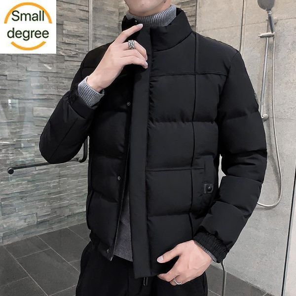 

men's cotton jacket autumn and winter 2020 new couple korean version of the trend short padded jacket tooling down clothing1, Black