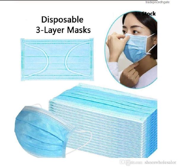 

disposable shipping 24 masks face spot hour mask 3 layers dustproof haze braided elastic earhook salon