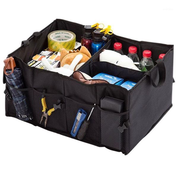 

large capacity foldable multi compartments adjustable tools portable oxford cloth durable car trunk organizer multifunctional1
