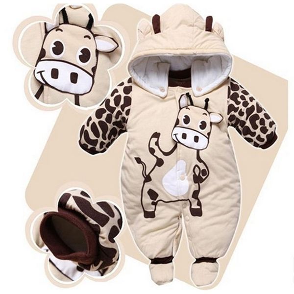 Inverno bebê macacão menino menina casaco parkas terno crianças roupas recém-nascido recém-nascido crianças layette locksuit set lj201023