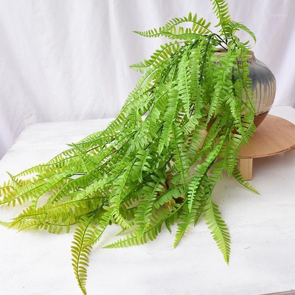 

simulation of spray-painted pteridophyte wall hung with persian grass green simulation fern rattan vines home garden decoration1