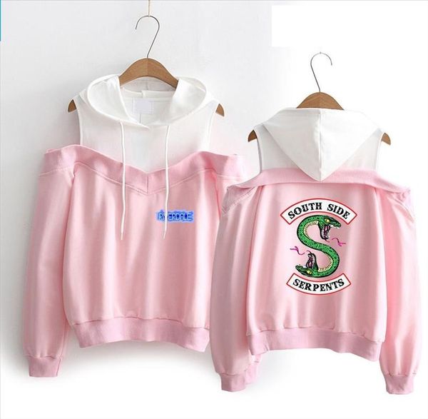 

riverdale hoodie woman south side serpents harajuku sweatshirt riverdale jacket southside sweatshirts hoodies girl women, Black;white