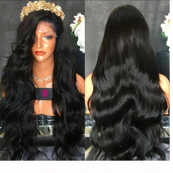 

full lace human hair wigs brazilian virgin hair natural wave lace front wigs with baby hair glueless full lace wigs, Black;brown