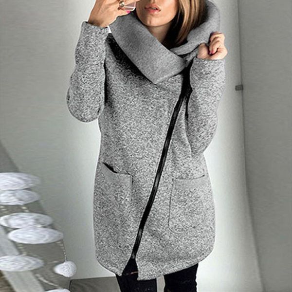 

women spring winter plus size 5xl sudaderas para mujer fleece sweatshirt hoodie long zipper hoodies jacket coat outwear, Black