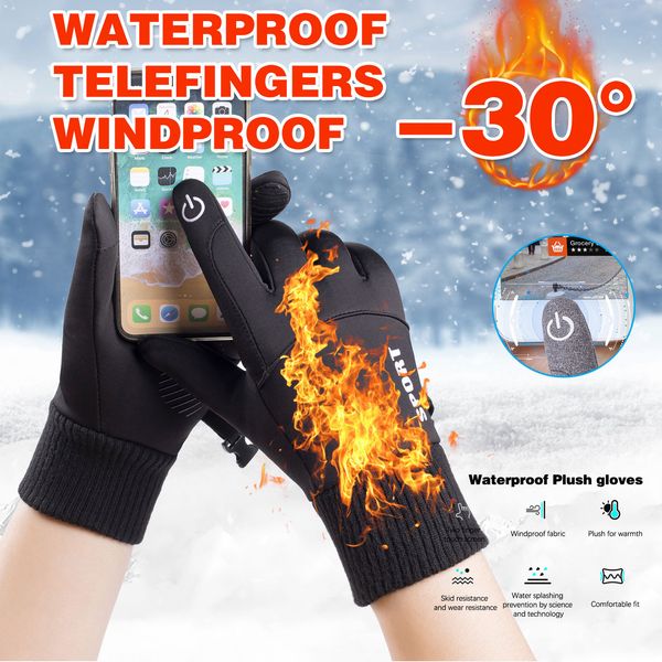 

2021 new motorcycle gloves touch screen winter hand warm skiing cycling gloves moto motorbike riding gloves