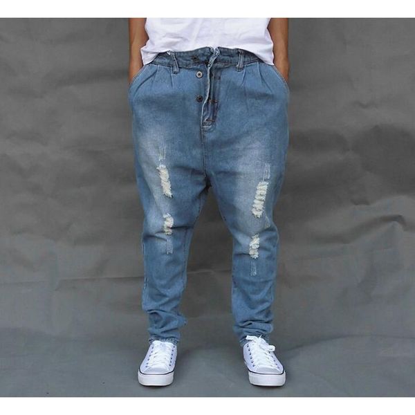 

2021 men pants ganga drop hip hop dance street hayq, Blue
