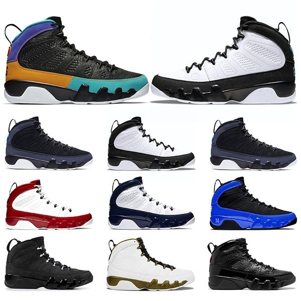 

jumpman basketball shoes 9 9s racer blue bred unc gym red dream it do it mens sports trainers sneakers size 7-13, White;red