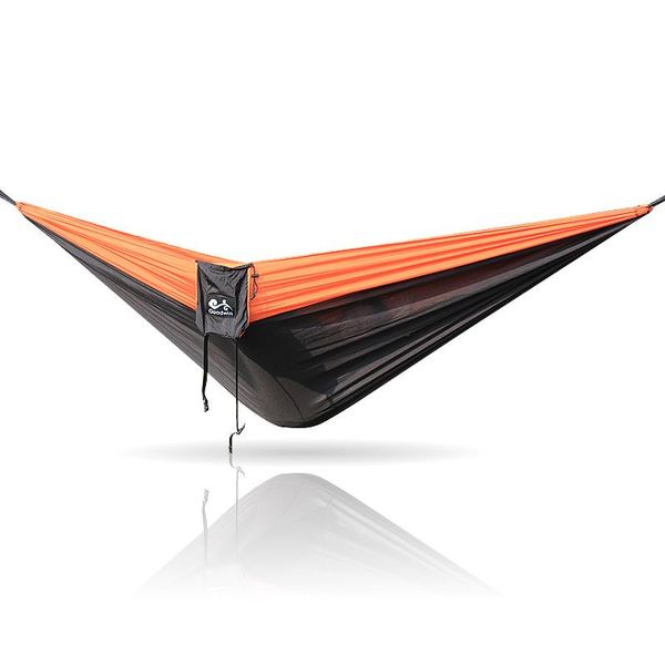 

outdoor camping gear double nylon hammock with 2 tree straps, portable backpacking parachute hammock, hiking, travel & adventure