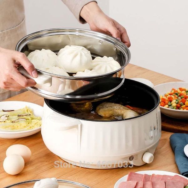 

electric skillets 220v multifunctional cooker heating pan stew cooking pot machine noodles eggs soup steamer rice