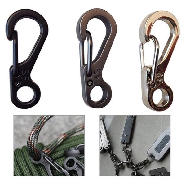 

5pcs mini sf spring backpack clasps hiking carabiners edc keychain camping bottle hooks paracord tactical survival ge jlltoo