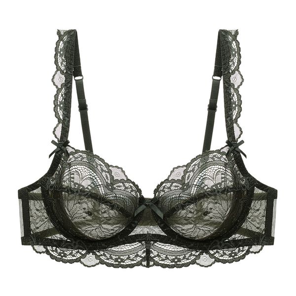 

super thin sponge transparent bra in europe and america c1211, Black;white