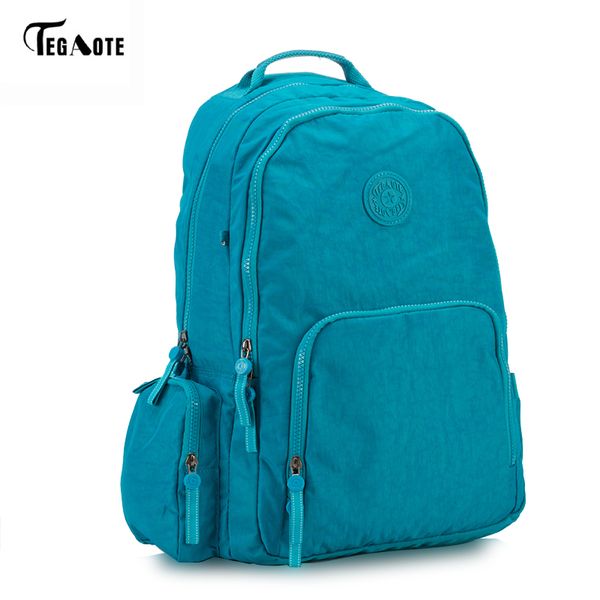 Klassischer Nylon-Rucksack für Damen, Marke, Laptop, Notebook, Mochila für Studenten, wasserdichter Schulrucksack