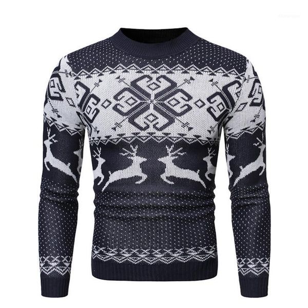 

heflashor christmas sweater winter deer print knitted wool pullover casual sweater for men women couple clothes1, White;black