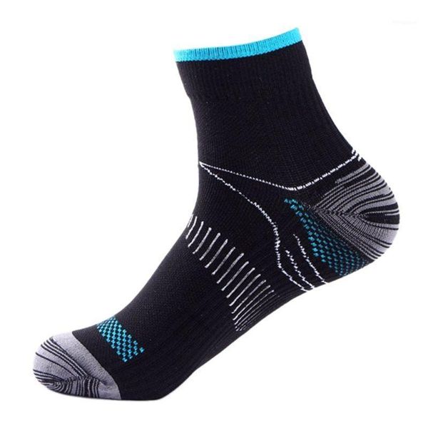 

1 pair mens plantar fasciitis elastic compression low cut short ankle socks arch support athletic gym sports running x5xd1, Black