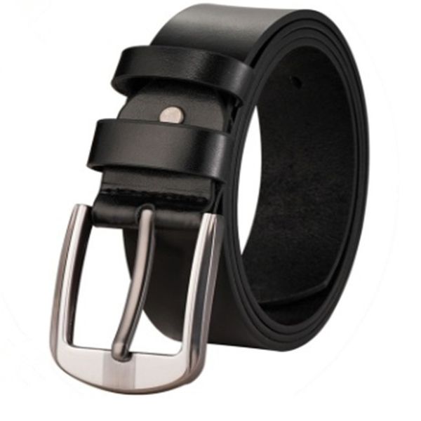 

manufacturers direct male designers leather belts men business casual trousers jeans cowhand belt buckle belt wholesale, Black;brown