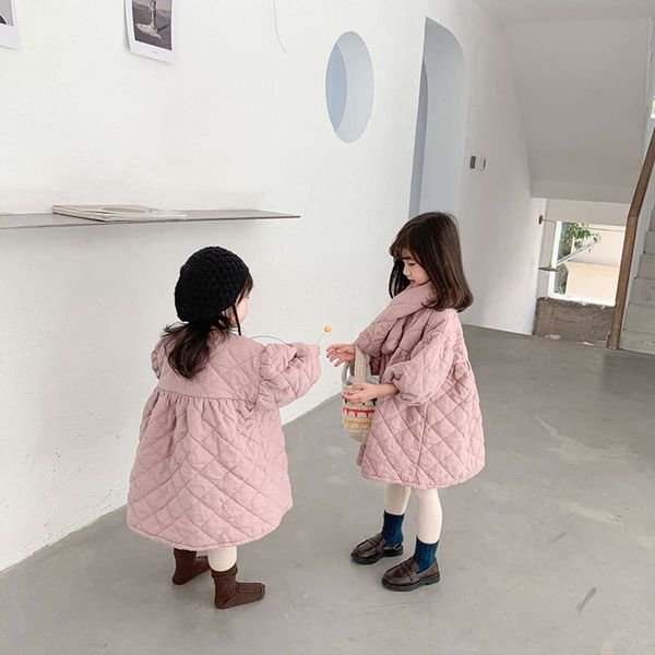 

prince children's left clothing autumn and winter 2020 new korean girls' plaid drs with cotton neck for children, Red;yellow