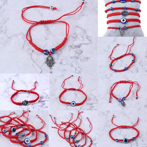 

factoryhaoslucky 2020 new 6 styles handwoven bracelet red string thread bracelets blue evil eye charm jewelry fatima friendshipdzr3