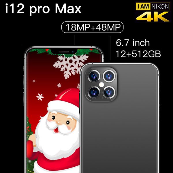 

i12promax mobile phone 6.7 inch 10-core 512gb dual sim 4800mah android 9.0 smartphone 4800mah mobile phone ing