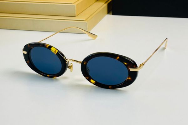 

round pilot sunglasses havana blue lens oval glasses gafas de sol sonnenbrille women men fashion sunglasses with box, White;black