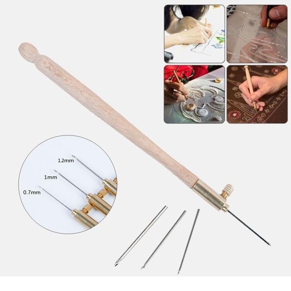 

3 in 1 tambour sewing craft crochet embroidery tambour crochet hook with 3 needles french crochet embroidery bead wmtfmt