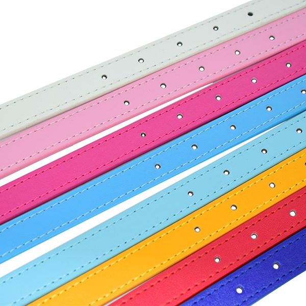 

pu leather solid soft colorful pet dog collar for small medium large dogs neck strap adjustable safe puppy kitten cats collar wmtdjn