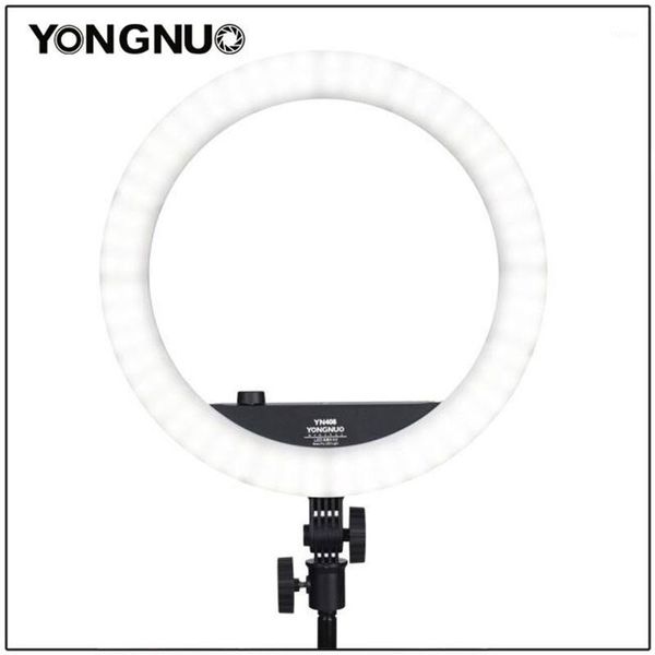 

flash heads yongnuo yn408 14 inch 3200k-5600k bi-color led ring video light dimmable pography fill 24w cri 95+for video1