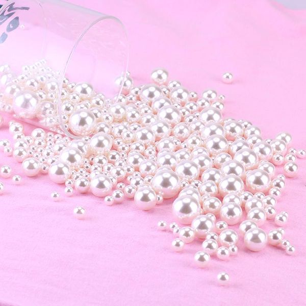 

высокий глянцевый непористый имитация жемчуг ювелирные изделия аксессуары для волос кожа без отверстий пластиковые бусы одежды 4 мм 22 ммхи