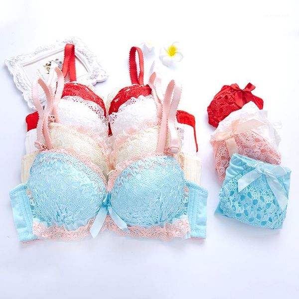 

bras fashion lace bra bralette bow thin deep v-neck underwear push up -selling vintage patchwork color set1, Red;black