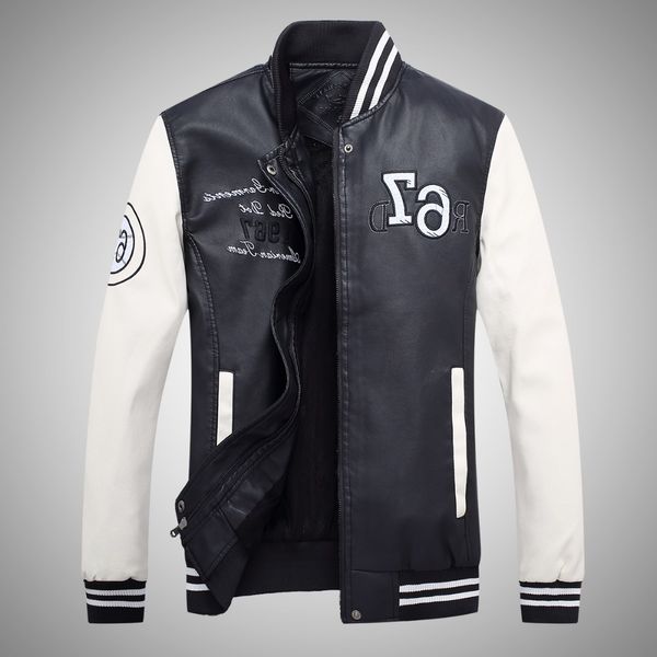 

spring fashion coat, jackets, men's leather jacket overcoat ing, Black;brown