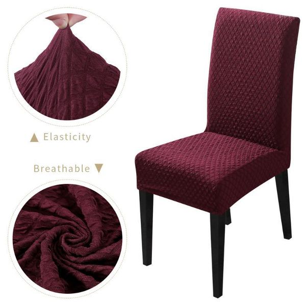 

knitting jacquard thick stretch seat protector elastic chair cover dining chair covers slipcovers for wedding banquet l1