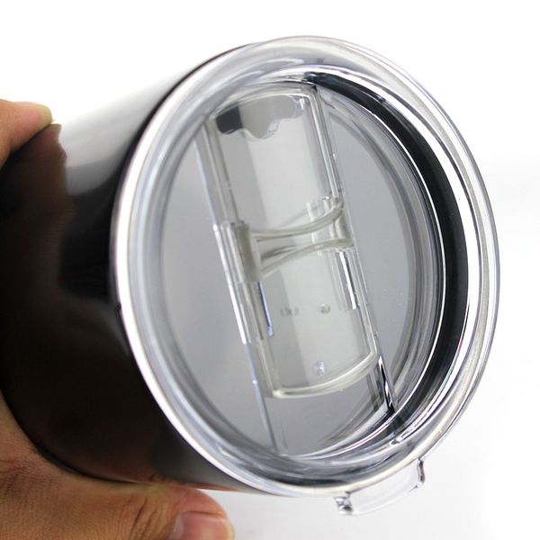 

sliding transparent drinkware lid plastic switch cups cover for 20 30 oz cars beer mugs splash spill proof