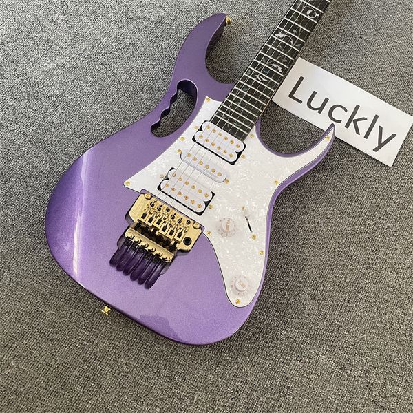 

guitar, 7v electric guitar, purple luster, gold hardware, stock, fast delivery