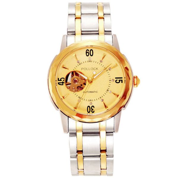 

national men's mechanical fashion watch watch men's simple business high grade automatic swiss watch, Slivery;brown