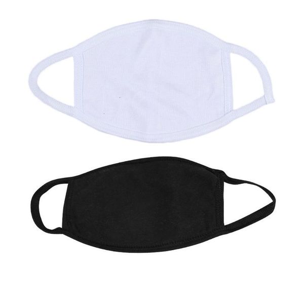 

white mask black layers 3 cotton mouth washable reusable elastic dust pollution casual earloops mouth-muffle