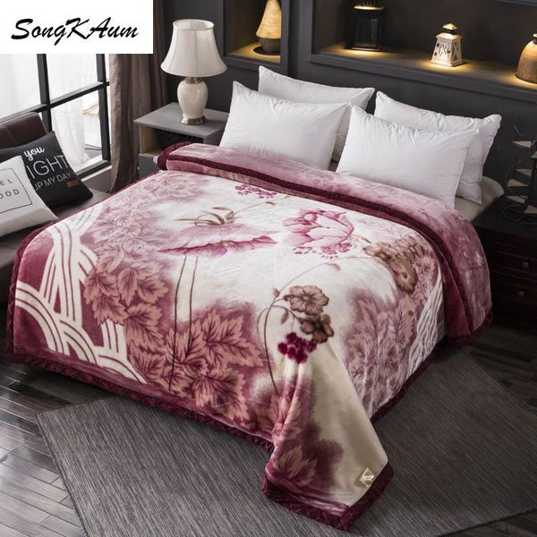 

comforters & sets songkaum raschel double duvets single wedding quilt thick warm winter king queen twin full size