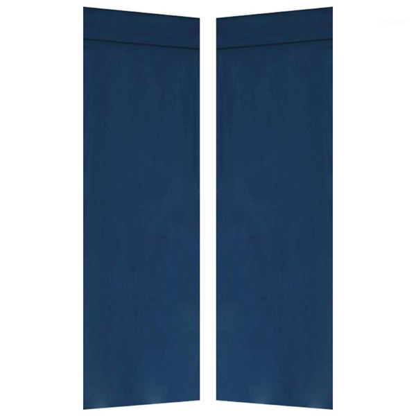 Perde Drapes 2pcs Fransızca Gölgeleme Gizlilik Koruma Magic Sticker Mutfak Oturma Odası Karartma Dekoratif Kapı Yatak Odası Körlükleri1