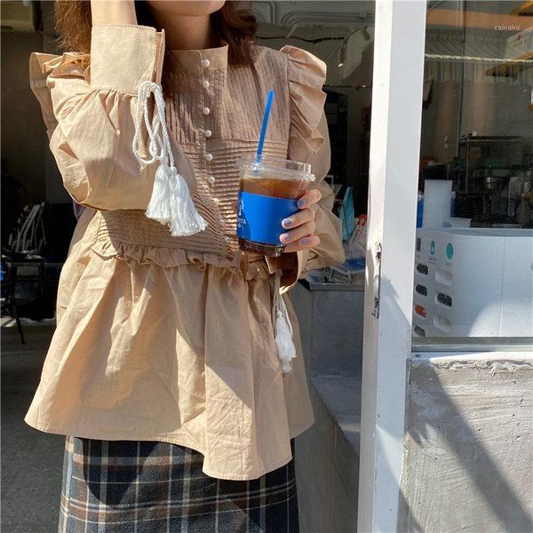 

alien kitty style solid high street 2020 elegant chic office lady vintage women all-match feminine casual gentle shirts1, White