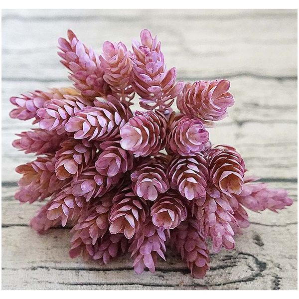 

30 головок искусственные сосны фрукты пластиковые растения дерева листья флорес diy свадебные украшения дома поддельные цветы сосны орехи a4