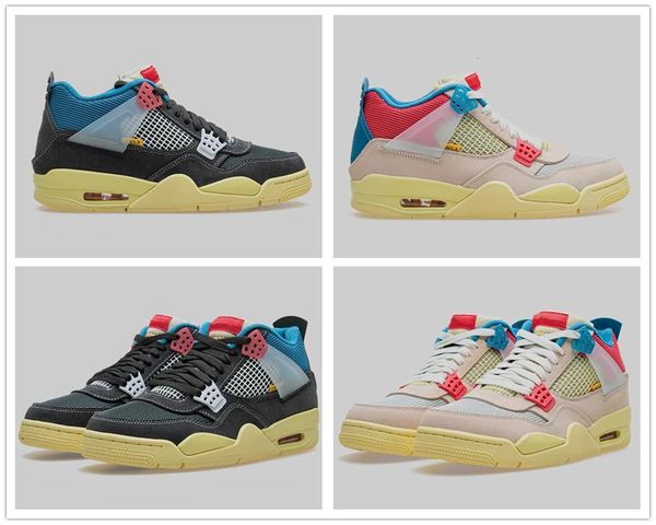 

sail union x jumpman 4 mens basketball shoes cactus jack metallic pack royalty black pure money white cement 4s men trainers sports sneakers