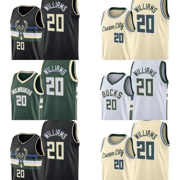 

milwaukee bucks men marvin williams basketball jersey, Black