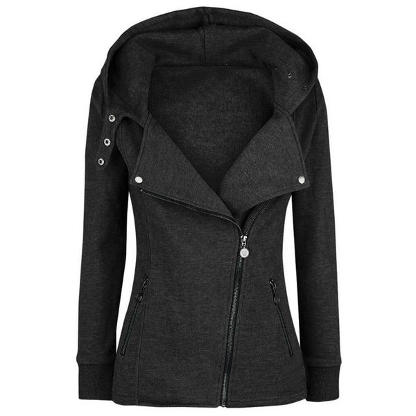 

sweatshirt long elegant hoodie zipper hoodies sweatshirts button autumn winter thick warm 40#womens plush daily sleeve mdwho, Black;white