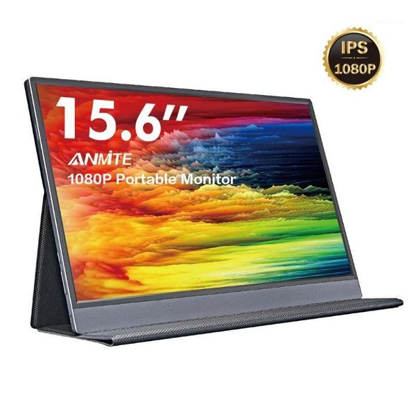 

monitors anmite 15.6 inch ips fhd computer usb-c portable monitor pc type-c ps4 xbo x360 1080p led display for raspberry pi1