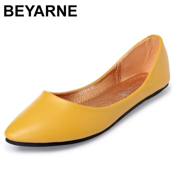 

beyarnegenuine leather flat shoes woman hand-sewn leatherloafers cowhide springcandy colorcasualshoes women flats women shoe lj200812, Black